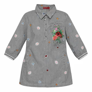 بلوز آستین سه ربع یقه برگردان زنانه مدل Re20