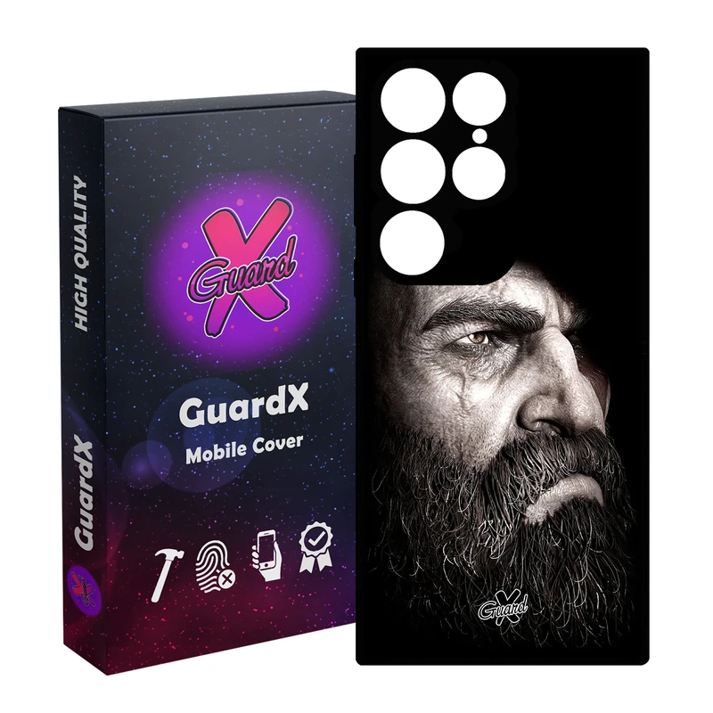 کاور گارد ایکس طرح God of War مدل Glass10100 مناسب برای گوشی موبایل سامسونگ Galaxy S24 Ultra
