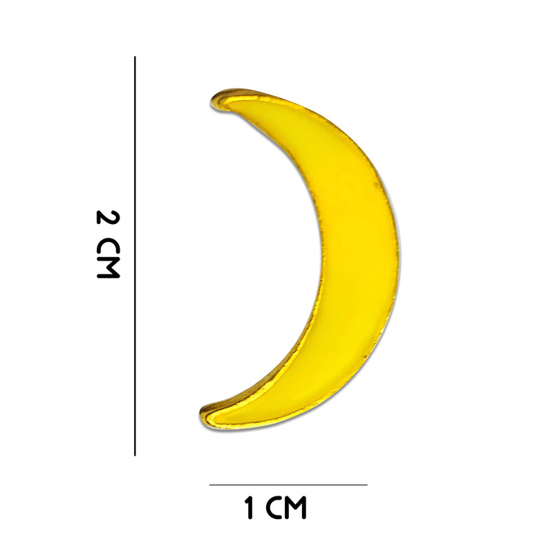 گل سینه دخترانه مدل پین فلزی طرح ماه