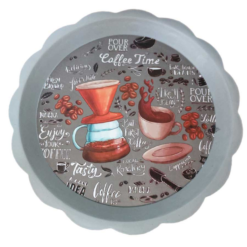 سینی مدل دایره طرح COFEE TIME