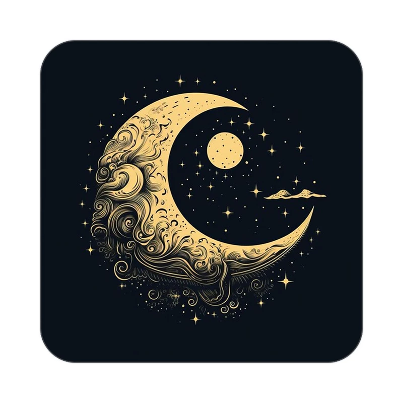 زیر لیوانی کاکتی طرح ماه و ستاره مدل mp52766