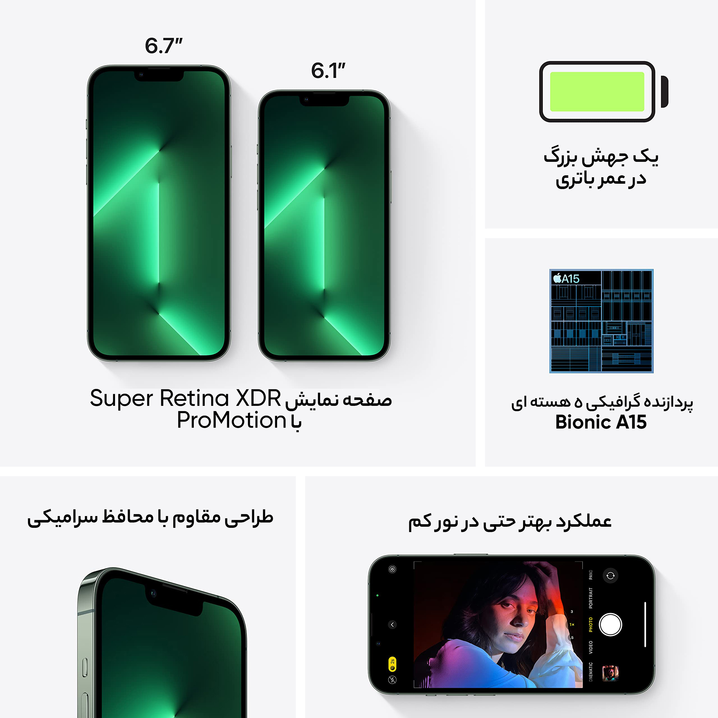 گوشی موبایل اپل مدل iPhone 13 Pro Max A2644 دو سیم‌ کارت ظرفیت 128 گیگابایت و رم 6 گیگابایت - اکتیو
