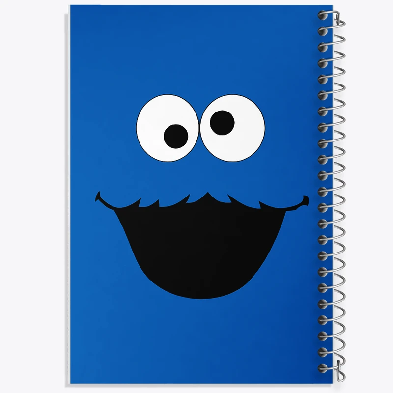 دفتر ژورنال نویسی 50 برگ خندالو مدل نقطه ای طرح شکلک بامزه ی آبی کد N5205