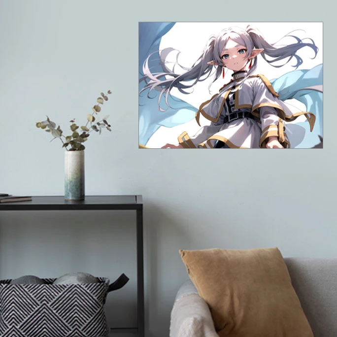 پوستر گوفی مدل فریرن کیوت و زیبا انیمه ژاپنی طرح Frieren Anime Girl Cute کد WHT47
