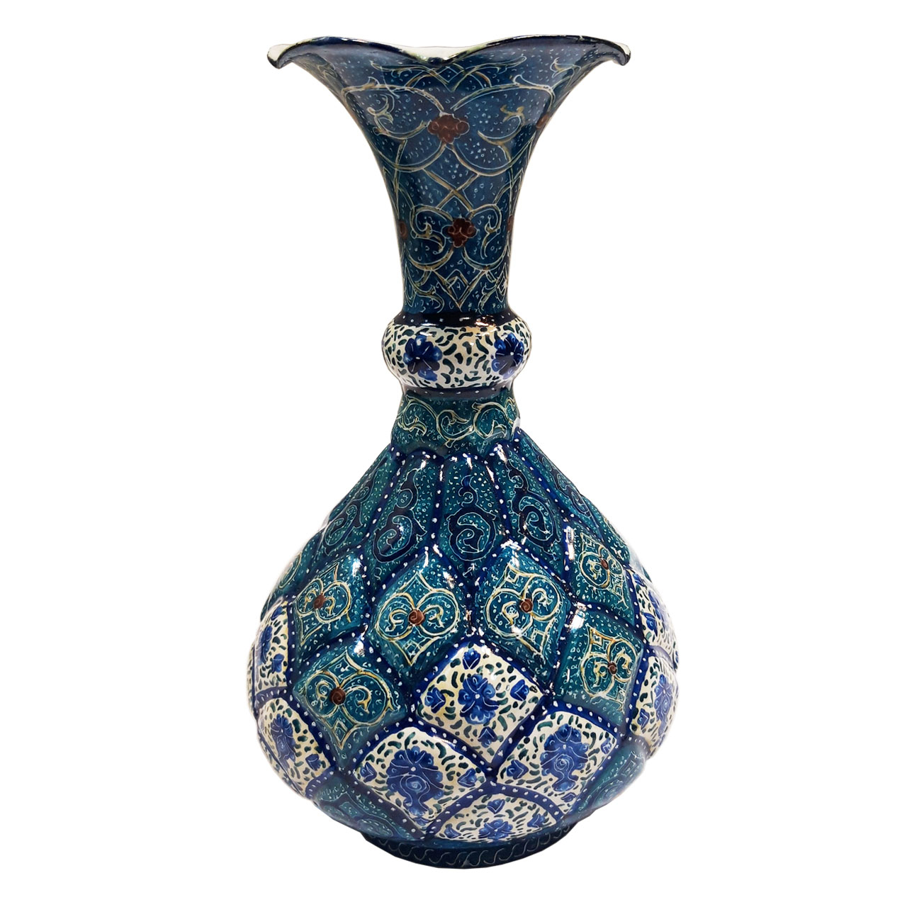 گلدان میناکاری طرح شلغمی مدل 20091-2
