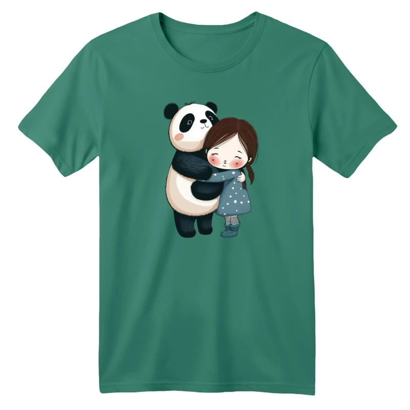 تی شرت آستین کوتاه بچگانه مدل دخترک پاندا