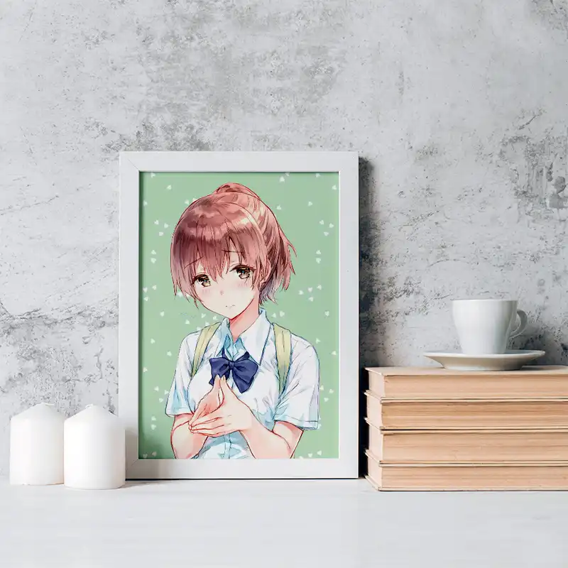 تابلو خندالو مدل شوکو نیشیمیا انیمه سایلنت ویس کد 15786