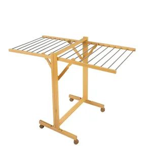 بند رخت ایستاده ای تی سی مدل تاشو پایه چرخدار کد TP1890