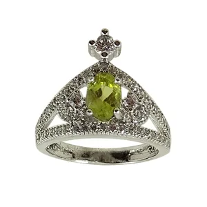 انگشتر نقره زنانه سلین کالا مدل زبرجد کد MPS-15