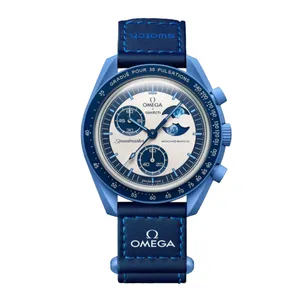 ساعت مچی عقربه‌ای کوارتز امگا سواچ مدل Mission to the Super Blue Moon SO33N700