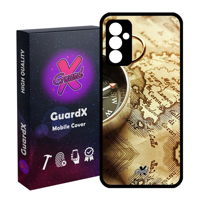 کاور گارد ایکس طرح نقشه مدل Glass10287 مناسب برای گوشی موبایل سامسونگ Galaxy A15 4G / A15 5G