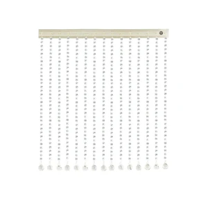 پرده ریشه ای آریا کریستال مدل ساده سایز 75x50 سانتی متر