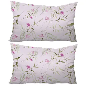 رو بالشی مدل گلدار صورتی ملیح کد F2PI1012 مجموعه دوعددی