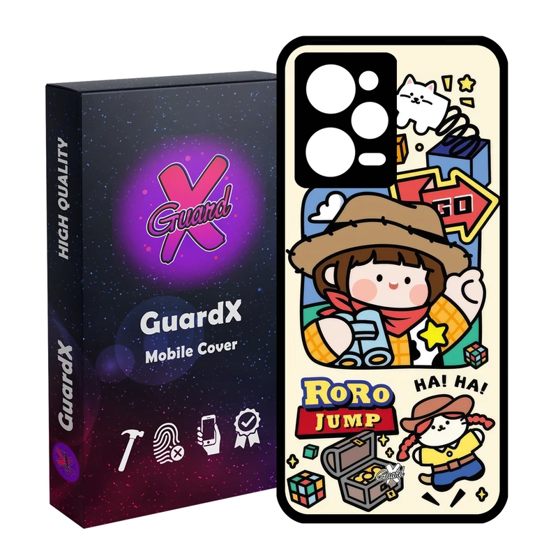 کاور گارد ایکس طرح Roro Jump مدل Glass10669 مناسب برای گوشی موبایل شیائومی Redmi Note 12 Pro 5G/Poco X5 Pro 5G/Note 12 Pro Pro speed