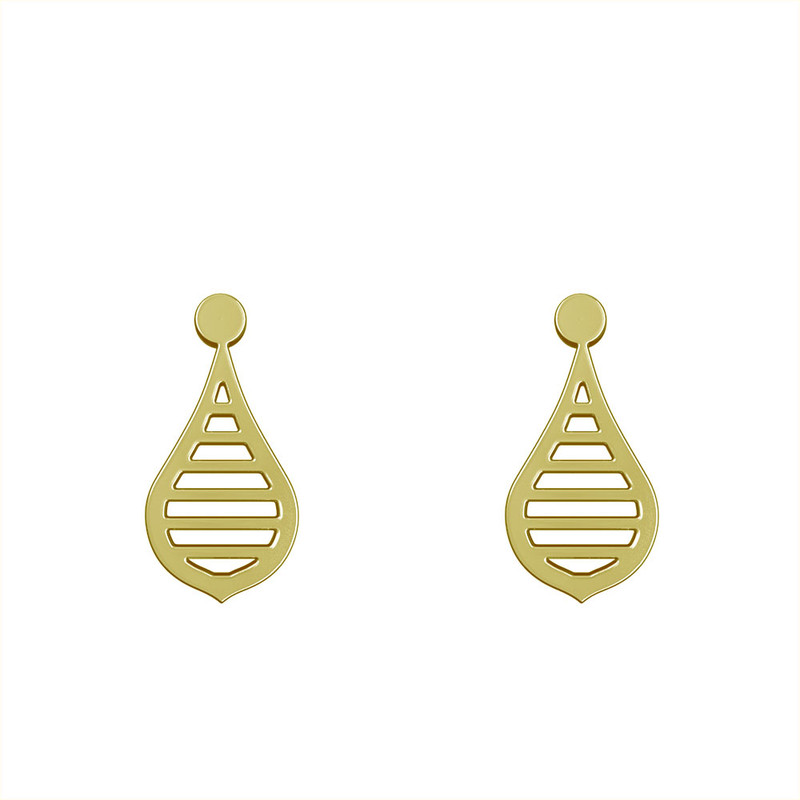 گوشواره طلا 18 عیار زنانه مدوپد مدل اشک کد GA1-11292