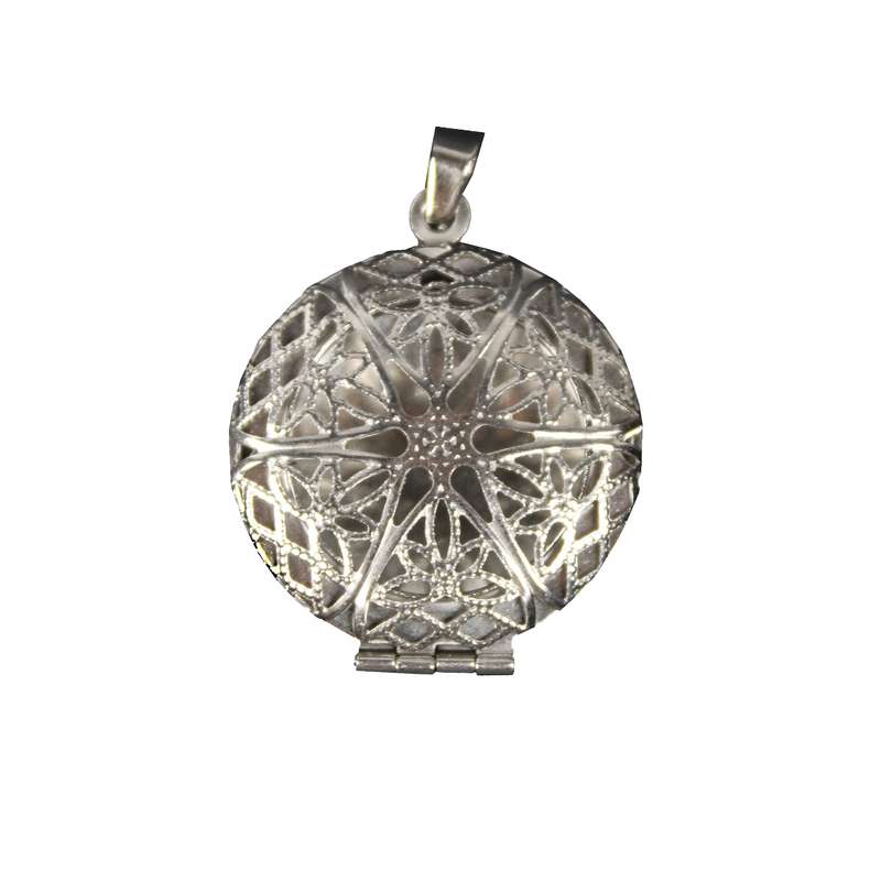 آویز گردنبند زنانه مدل لاکت قاب عکسی طرح گرد