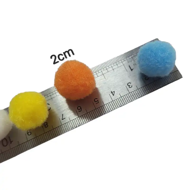 توپک پوم پوم رنگی کد Col802 بسته 80 عددی