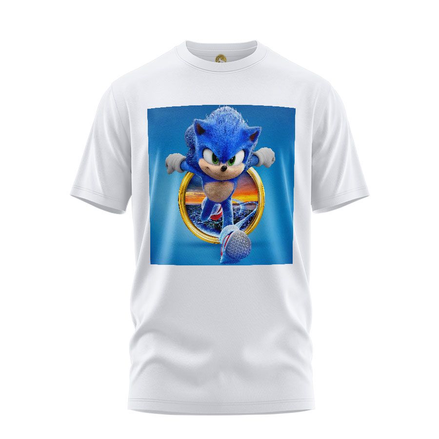 تی شرت آستین کوتاه مردانه هومرو مدل TW334 طرح سونیک -  - 1