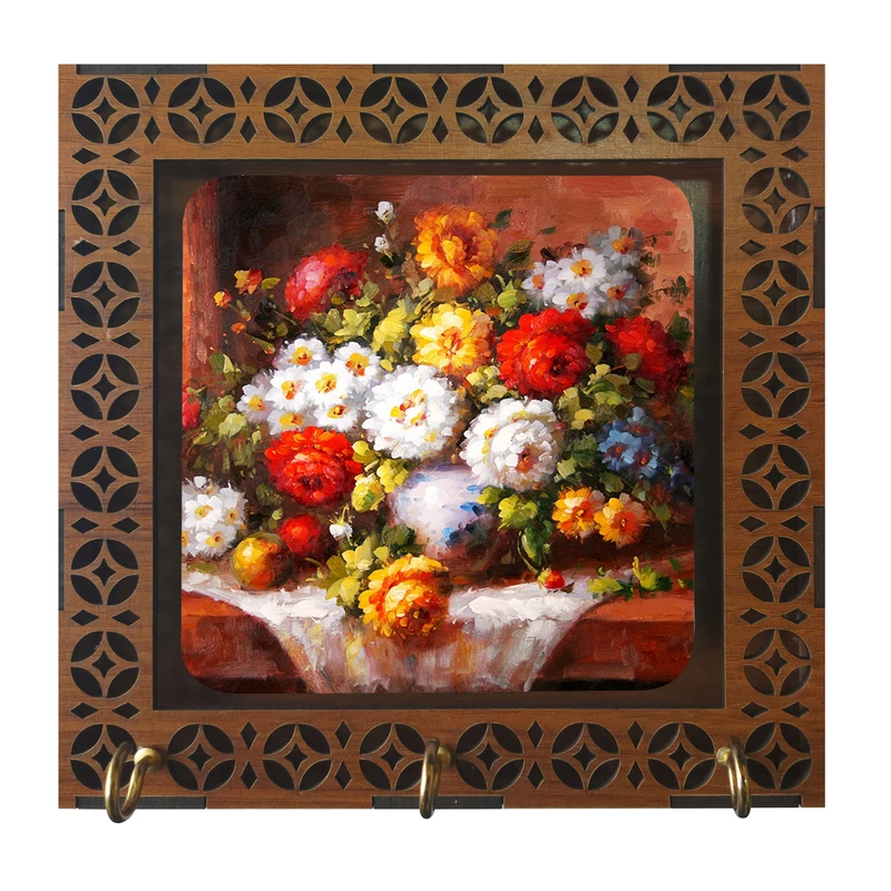 جاکلیدی مدل D1061 طرح نقاشی گل