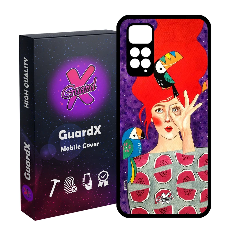 کاور گارد ایکس طرح Girl مدل Glass10153 مناسب برای گوشی موبایل شیائومی Redmi Note 11S/ Note 11 4G