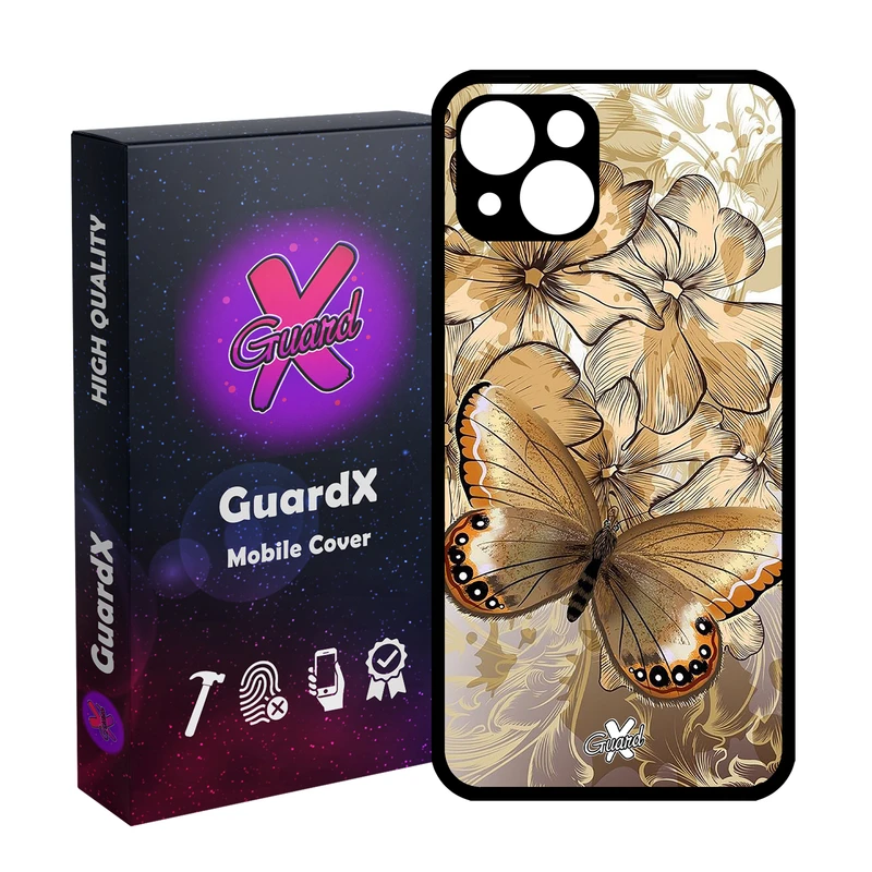 کاور گارد ایکس طرح پروانه مدل Glass10272 مناسب برای گوشی موبایل اپل iPhone 13