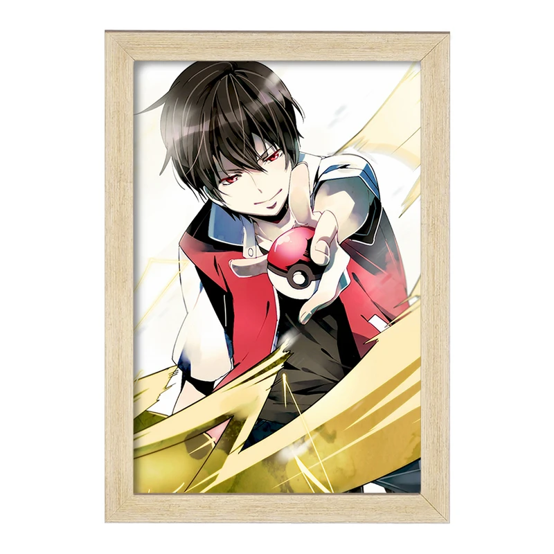 تابلو خندالو مدل ساتوشی و پیکاچو انیمه پوکمون  کد 17352