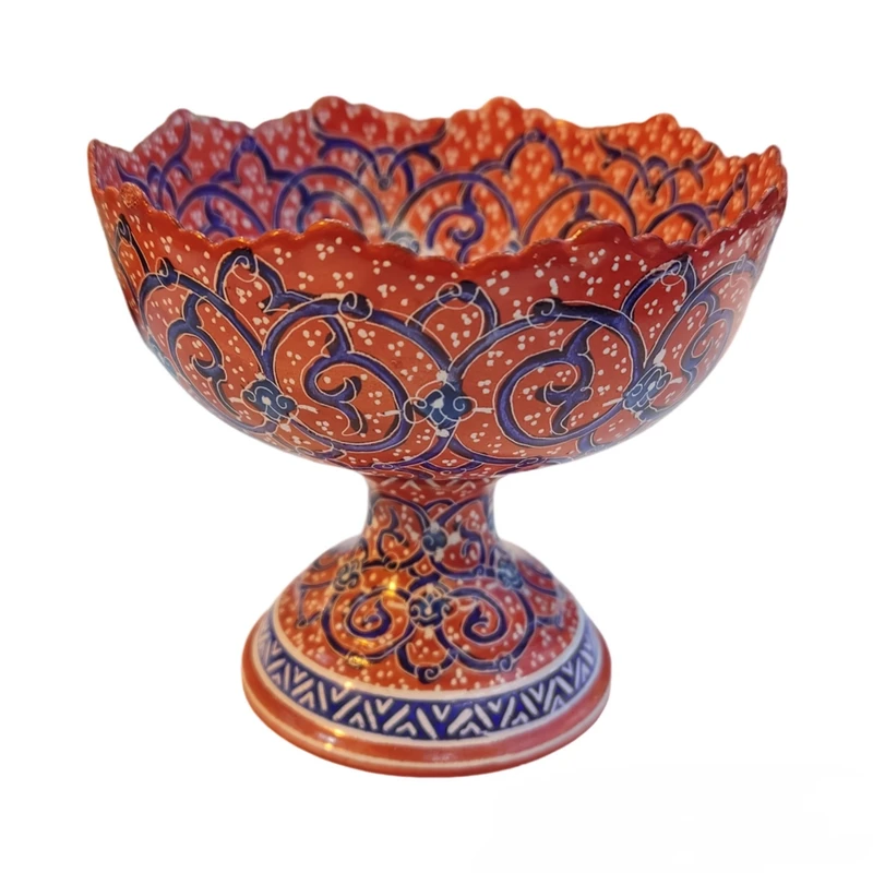آجیل خوری میناکاری اسماعیلی مدل پایه دار کد 01