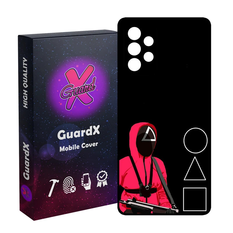 کاور گارد ایکس طرح Squid Game مدل Glass10410 مناسب برای گوشی موبایل سامسونگ Galaxy A32 4G