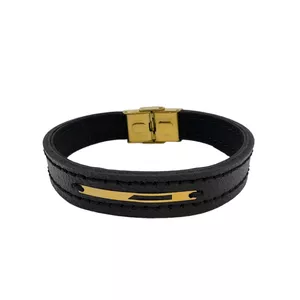 دستبند طلا 18 عیار مردانه مدل هندسی ظریف کد DM011211