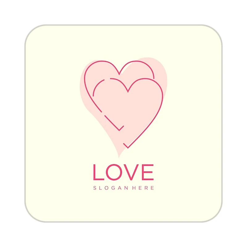 زیر لیوانی کاکتی طرح عاشقانه مدل mp40595