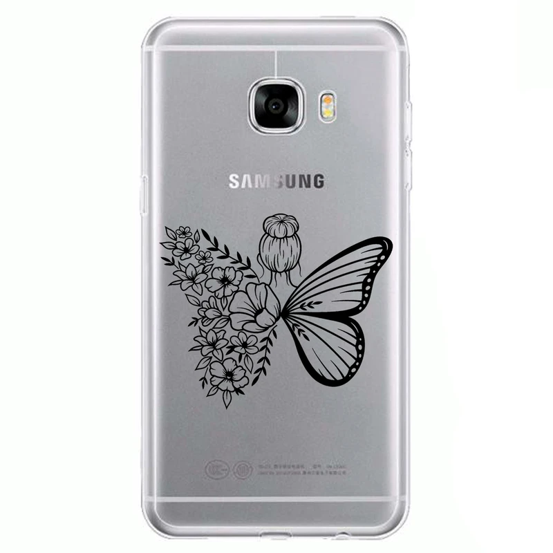 کاور مگافون طرح دختر پروانه ای مدل C53-B مناسب برای گوشی موبایل سامسونگ Galaxy C5         