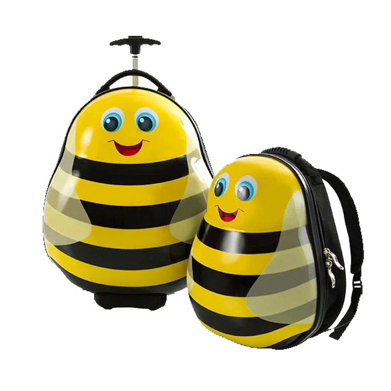 ست چمدان وکوله پشتی کودک هیس مدل TRAVEL TOTS BUMBLE BEE