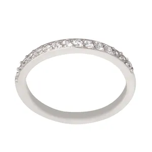 انگشتر نقره زنانه مدل آبکاری رادیوم کد AWR_862