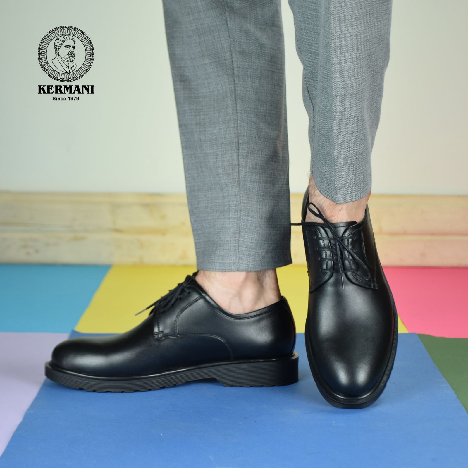 کفش مردانه کرمانی مدل چرم دستدوز کد 1066 رنگ مشکی - - 4
