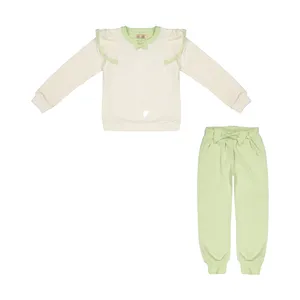 ست بلوز و شلوار دخترانه مدل سیمیندخت رنگ سبز