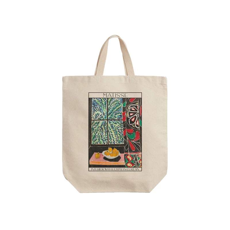 ساک خرید ترمه طراحان ایده مدل نمای داخلی با پرده مصری از ماتیس کد art0613 - S