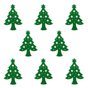  الگو نمد طرح درخت کریسمس مدل ONCHT20 بسته 8 عددی