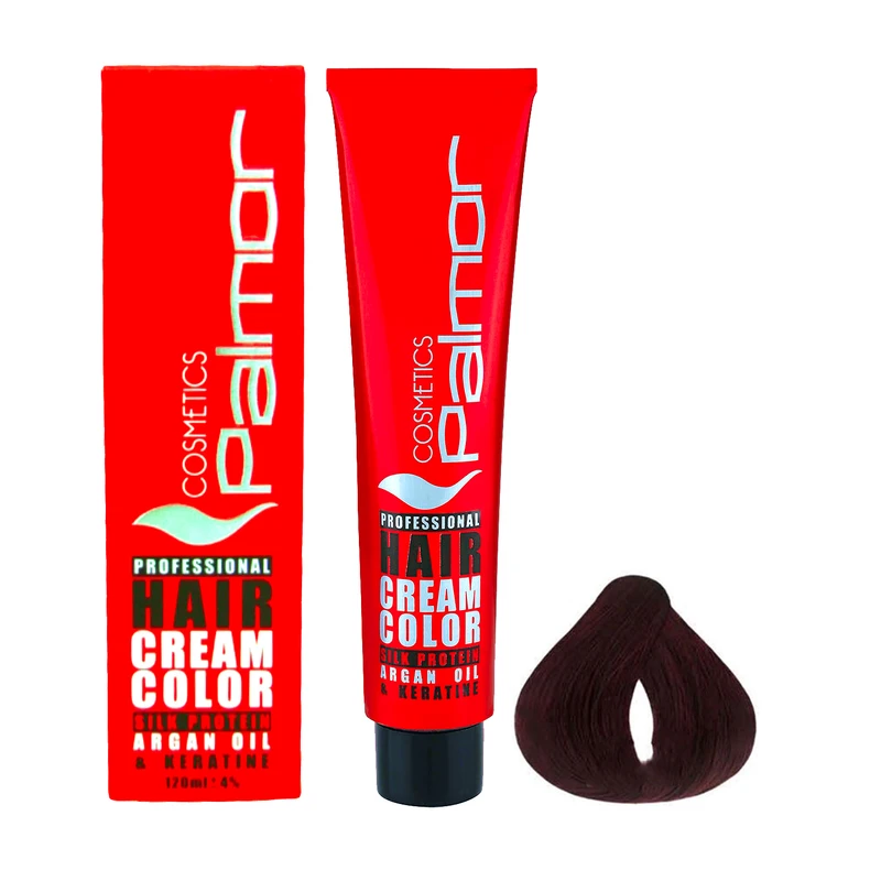 رنگ مو پالمور شماره 4.45 حجم 120 میلی لیتر رنگ قهوه ای برنز متوسط