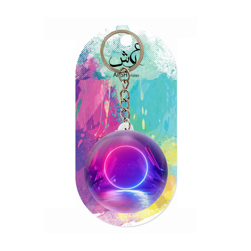 جاکلیدی عرش مدل فانتزی شبرنگ نئونی کد Asj2433