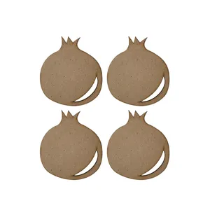 اسلایس چوبی مدل چوب خام طرح یلدا بسته 4 عددی