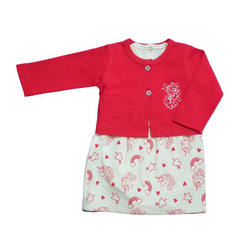 ست کت و سارافون نوزادی مدل یونیکورن هومن