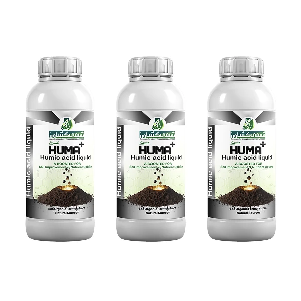 کود مایع هیوما پلاس شیمی کشاورز مدل هیومیک اسید حجم یک لیتر بسته 3 عددی