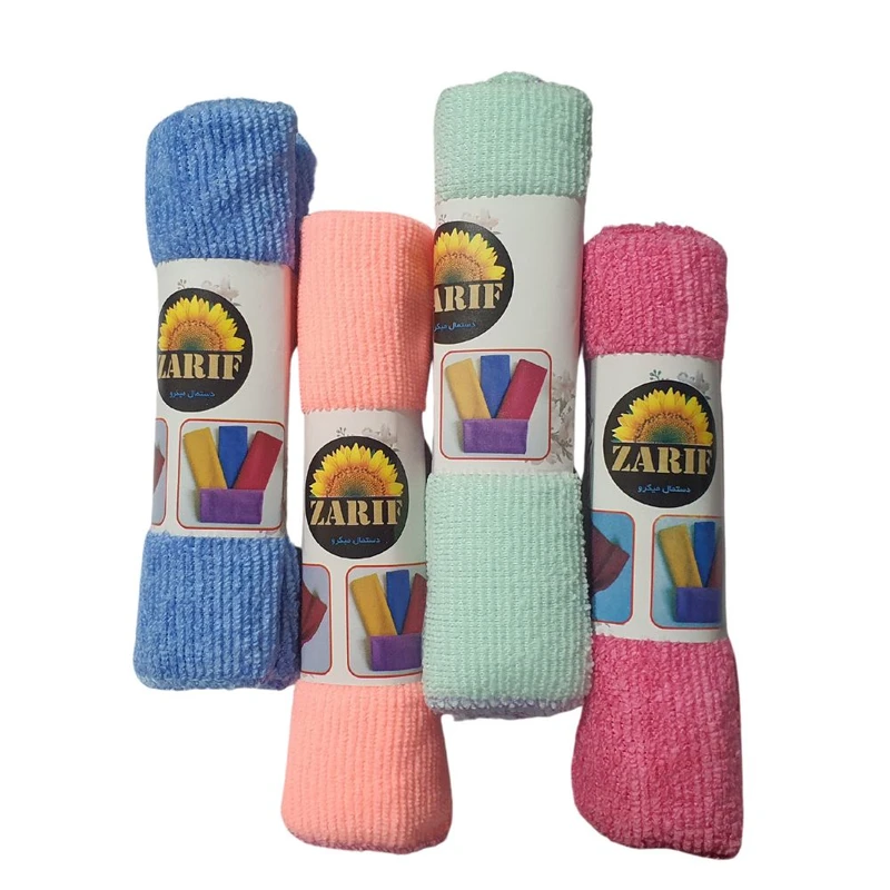 دستمال نظافت خانه و آشپزخانه ظریف مدل میکرو بسته 4 عددی