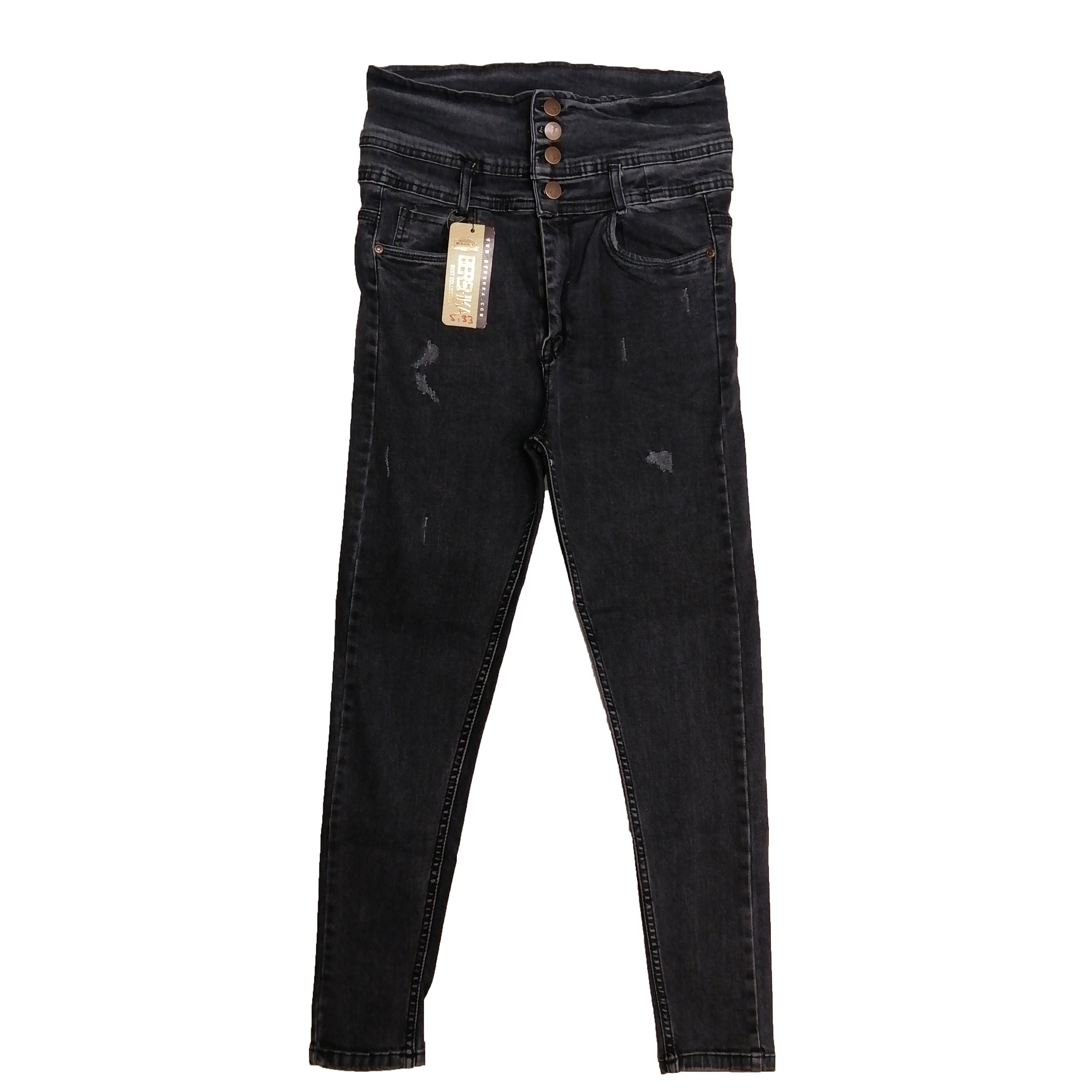 شلوار جین زنانه برشکا مدل کمر گن دار کد BR5