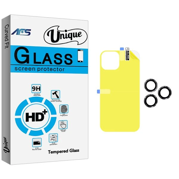 محافظ پشت گوشی ای اف اس مدل Unique مناسب برای گوشی موبایل اپل iPhone 14 Pro  به همراه محافظ لنز گوشی