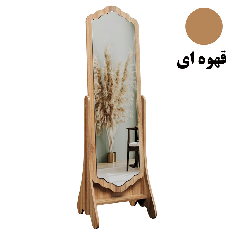 آینه وینه چوب مدل قدی فلورا
