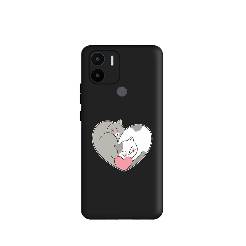 کاور قاب گارد طرح قلب گربه ای کد t6438 مناسب برای گوشی موبایل شیائومی Redmi A1 Plus / Redmi A2 Plus 