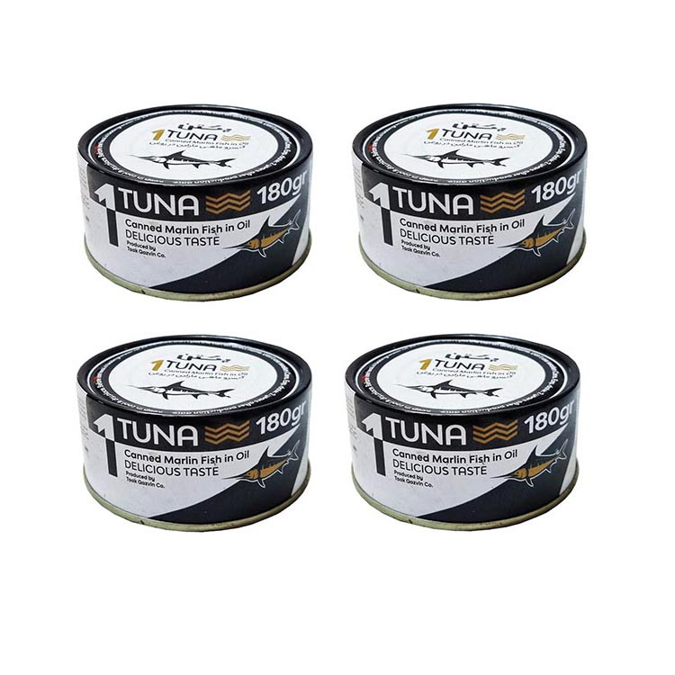 کنسرو تن ماهی مارلین در روغن گیاهی یکتن - 180 گرم بسته 4 عددی
