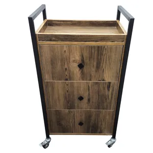 ترولی آرایشگاهی مدل چوب و فلز کد Nisa-4060