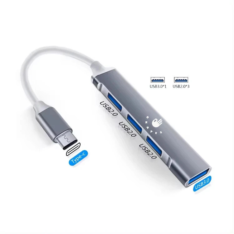 هاب 4 پورت USB-C هارمن مدل OKAYES 4IN1 TYPE-C